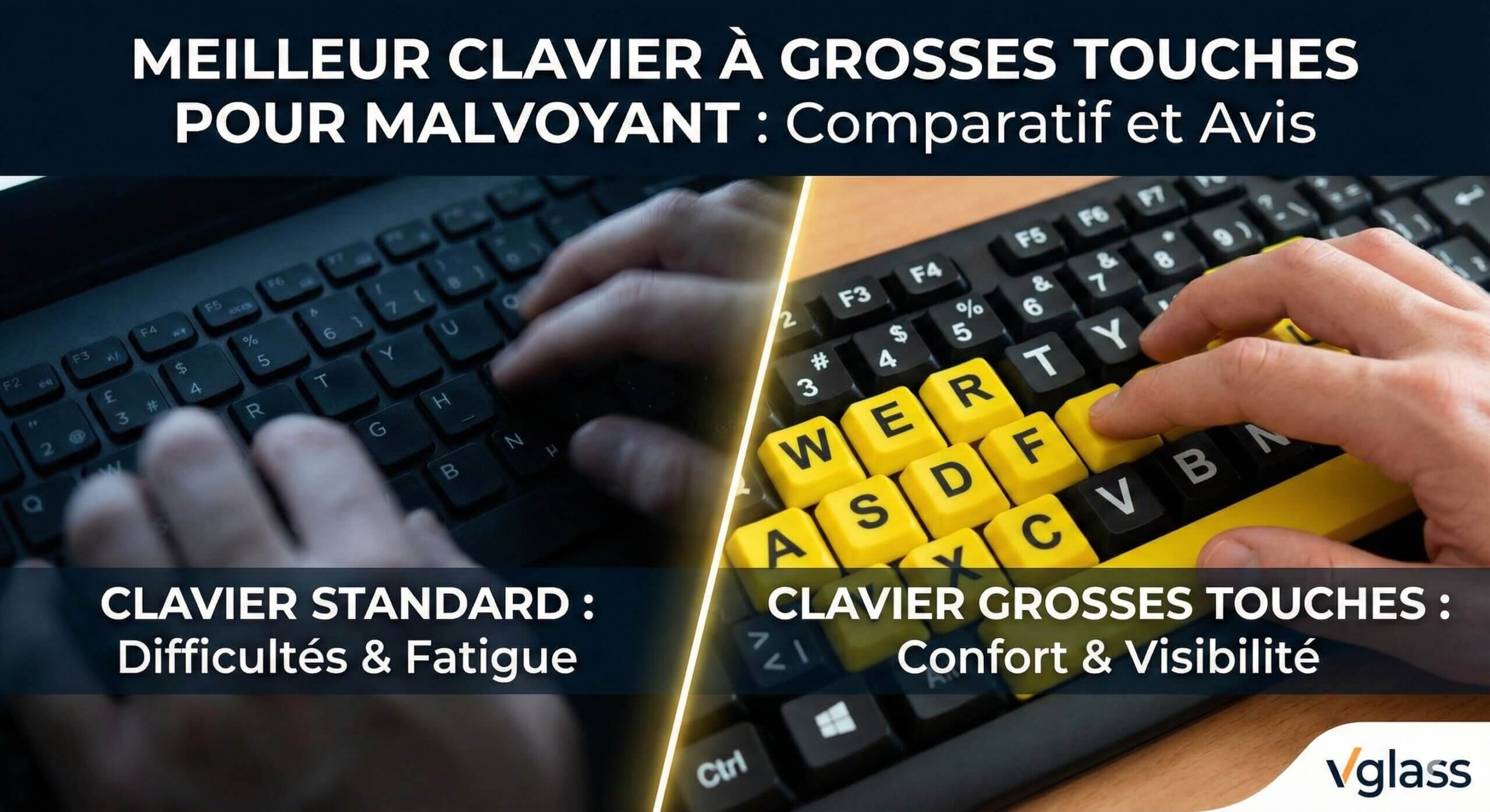 Meilleur clavier grosses touches pour malvoyant