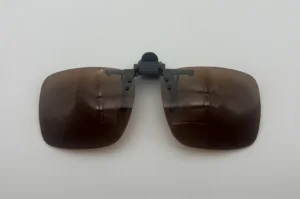 Clip Lunettes de Soleil Rectangulaire — Verres Marron Polarisés