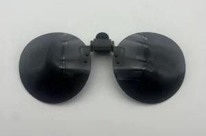 Clip Lunettes de Soleil Rond — Verres Noirs Polarisés
