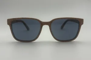 Lunettes de Soleil en Bois Wellington — Verres Gris Polarisés