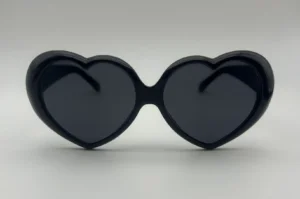 Lunettes de Soleil Coeur Noir — Verres Noirs