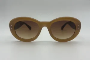 Lunettes de Soleil Oeil de Chat Camel — Verres Marron Dégradé