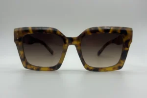 Lunettes de Soleil Papillon Tortue — Verres Marron Dégradé