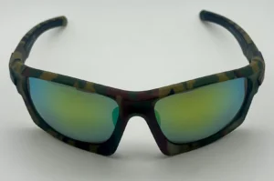 Lunettes de Soleil Pêche Camouflage — Verres Vert Miroir Polarisés