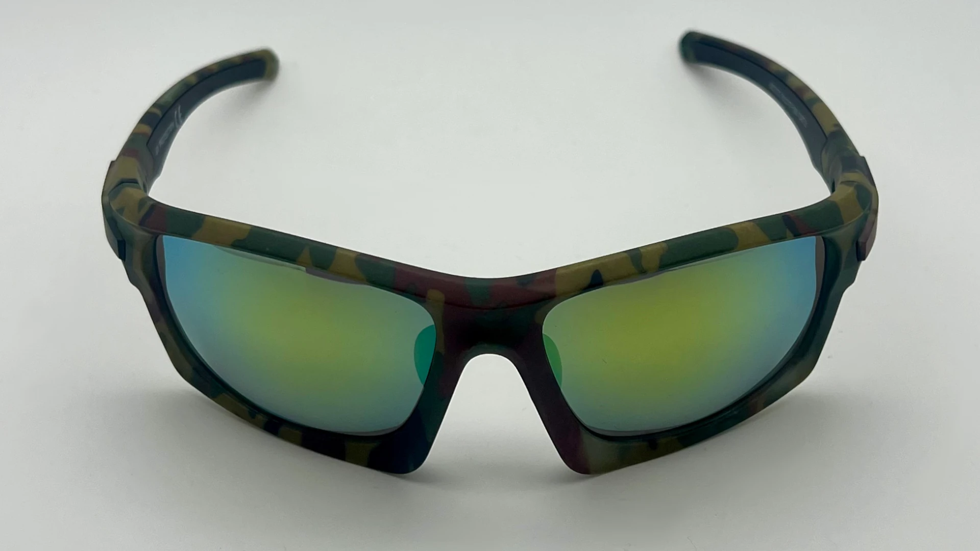 Lunettes de Soleil Pêche Camouflage — Verres Vert Miroir Polarisés