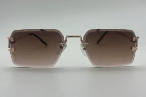 Lunettes de Soleil Sans Monture — Verres Marron Dégradé Polarisés