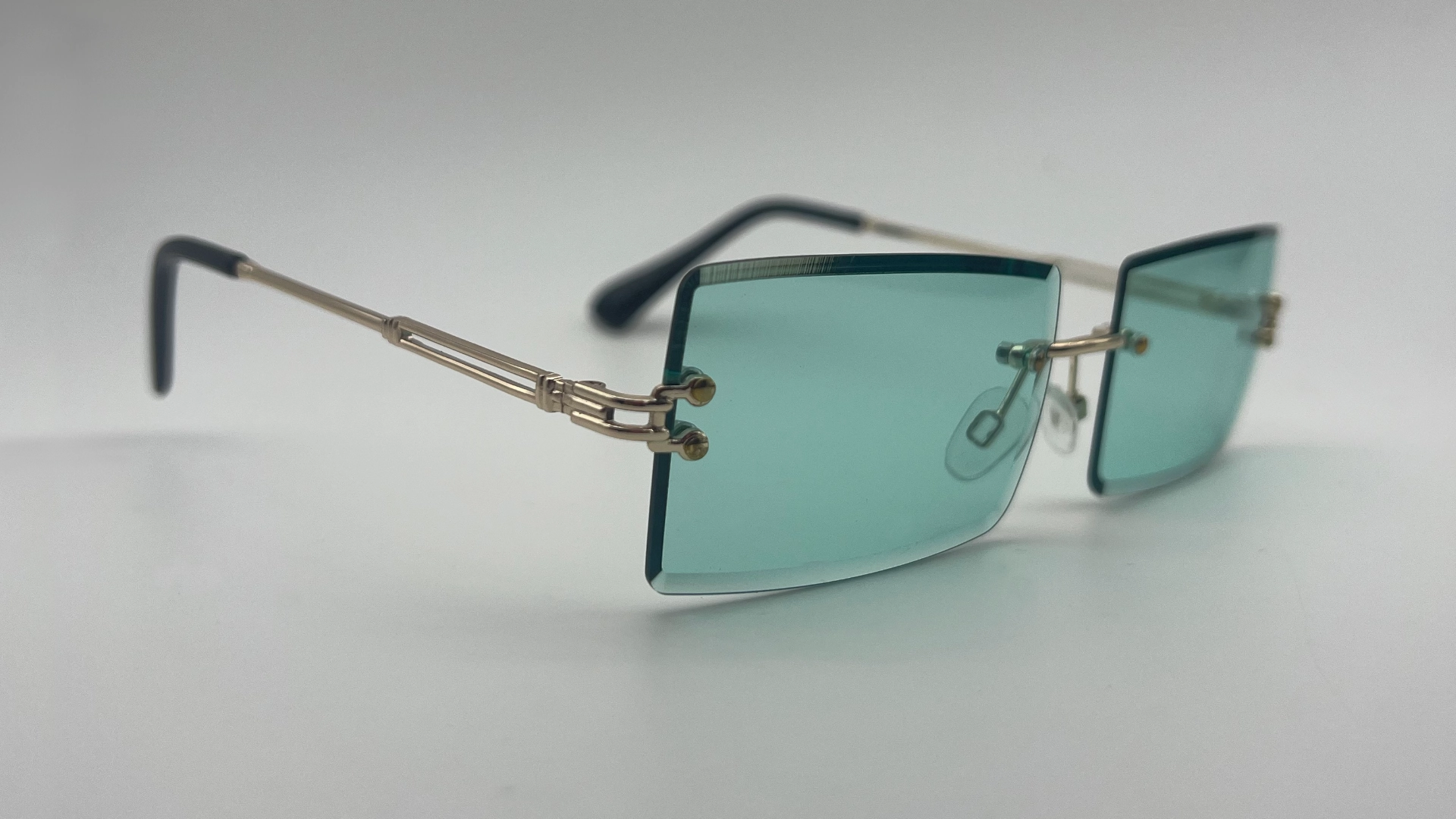 Lunettes de Soleil Sans Monture — Verres Vert d’Eau – Image 2