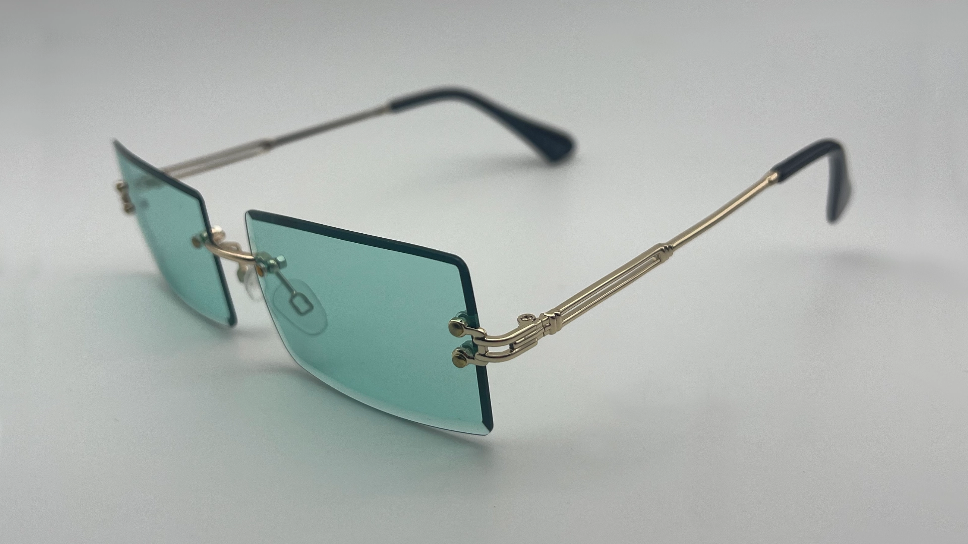 Lunettes de Soleil Sans Monture — Verres Vert d’Eau – Image 3