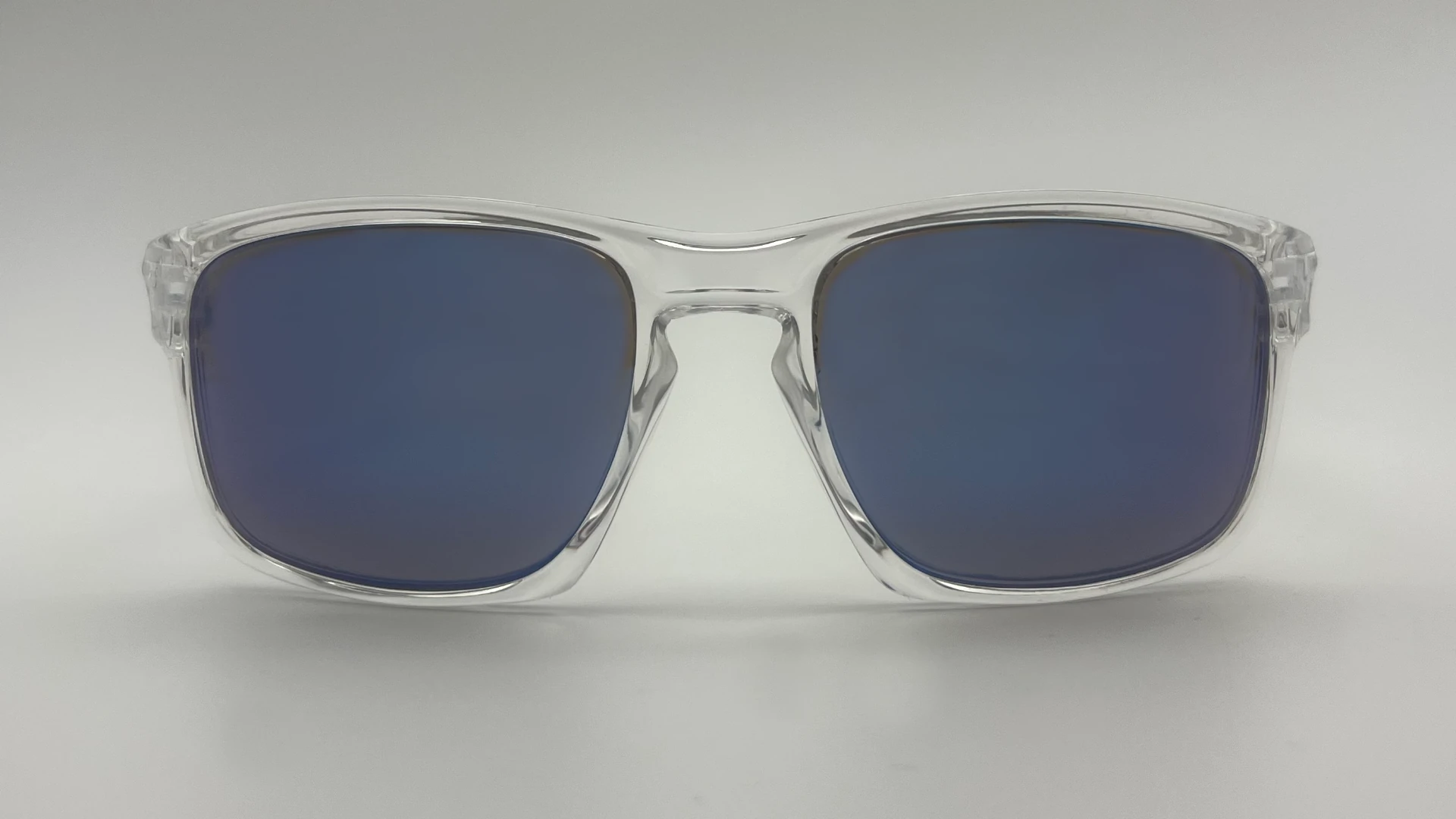 Lunettes de Soleil Sport Transparent — Verres Bleu Miroir Polarisés