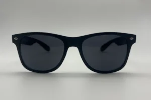 Lunettes de Soleil Style Wayfarer Noir — Verres Noirs Polarisés