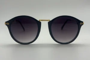 Lunettes de Soleil Vintage Noir — Verres Gris Dégradé