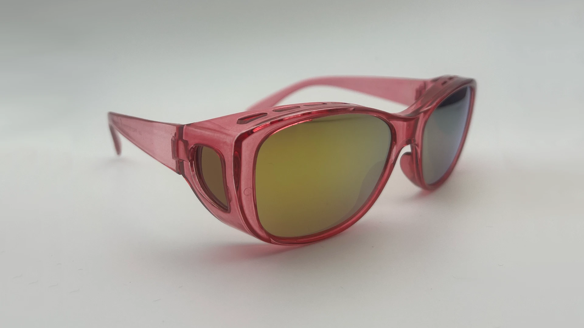 Sur-Lunettes de Soleil Rose — Verres Or Miroir – Image 2